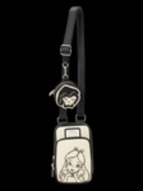 Disney Alice in Wonderland Cell Phone Sling Crossbody Bag with Coin Bag
